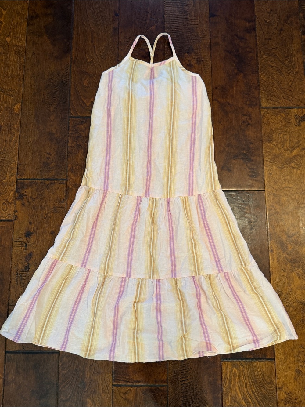 OshKosh B'gosh Girls Pastel Striped Tiered Sundress